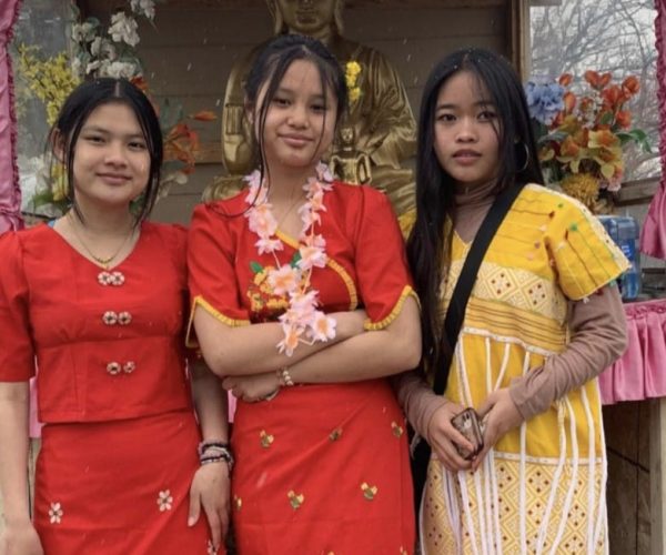 Website teen girls Buddhist background